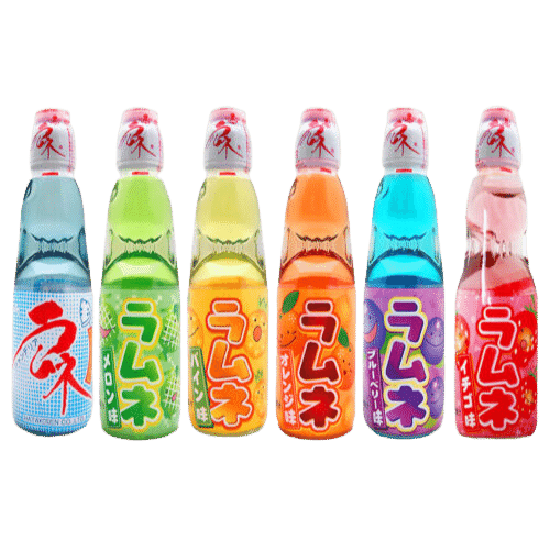 6 bouteilles de ramune japonais