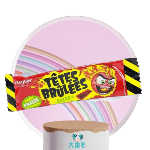 Tête Brulée Barre Fraise Verquin Bonbon Bonbon Explosif