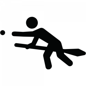 attrapeur sur son balai