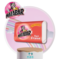 Chewing Gum Malabar goût Fraise X2