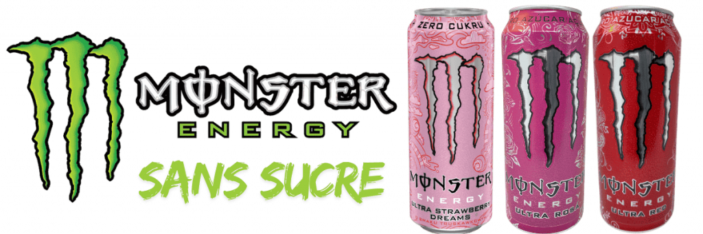 catalogue de canettes Monster Energy Sans sucre