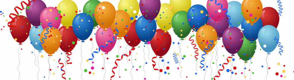 ballons d'anniversaires de toutes les couleurs