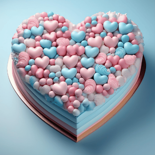 gateau de bonbons pour gender reveal party