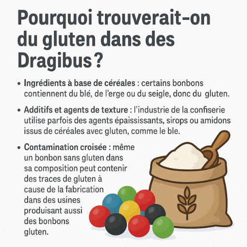 pourquoi y aurait-il du gluten dans les dragibus