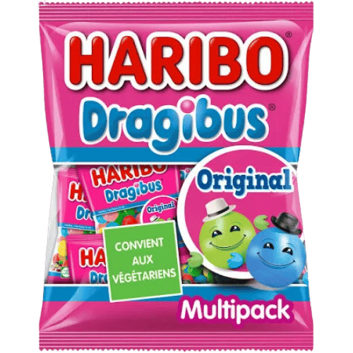 sachet dragibus avec mention convient aux végétariens